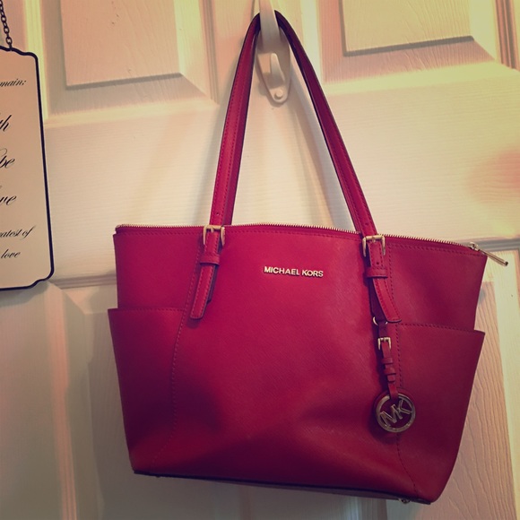 Red Michael Kors Handbag