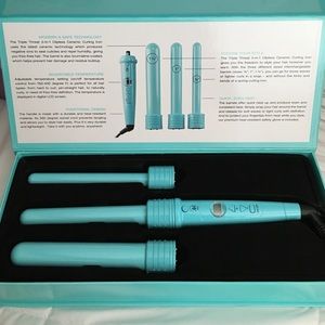 Triple threat ceramic curling iron