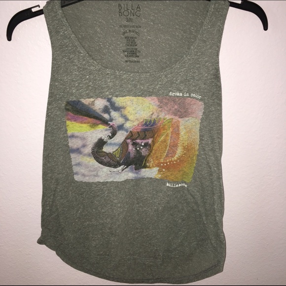 "dream in color" Billabong elephant tank top