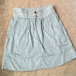 Urban Outfitters High Waisted Chambray Skirt