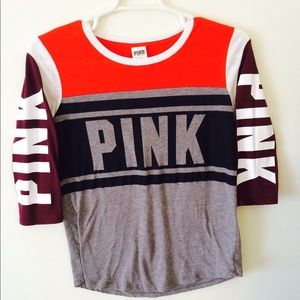 VS Pink, Color Block Long Sleeve Shirt