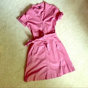 Banana Republic pink shirt dress with belt