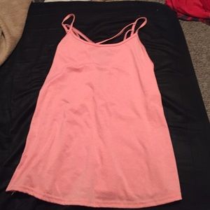 Peach Cross Back Tank Top