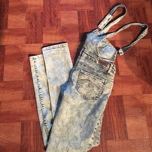 Girl denim suspenders