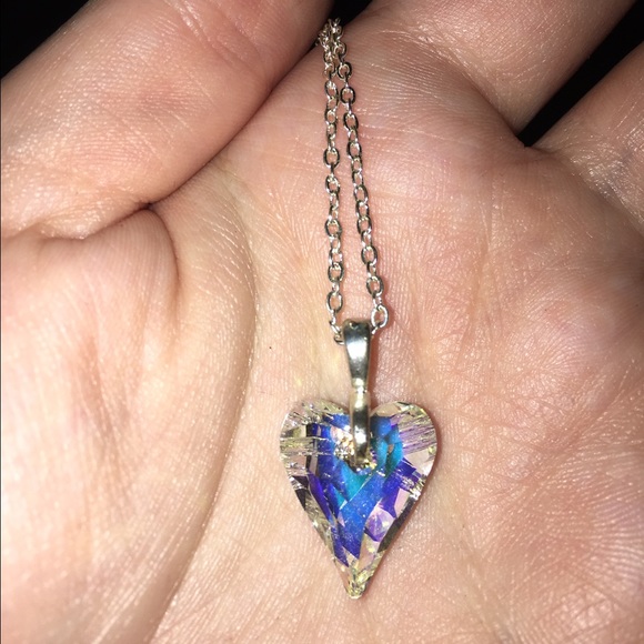 NWOT Sterling Silver Color Changing Heart Necklace - Picture 1 of 4