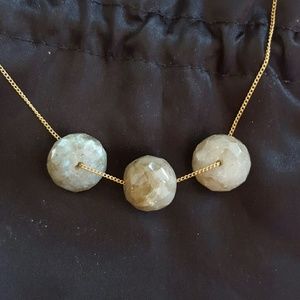 3 stone Jade necklace