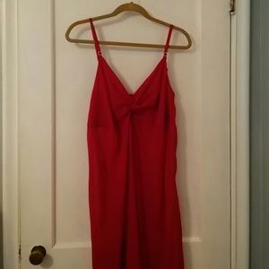 Full length sheer red nightie w crystal accents
