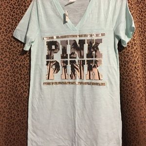 Tropical Love Pink V- neck