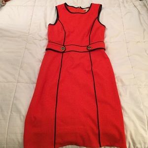 Red Banana Republic Sleeveless Dress, Navy Detail