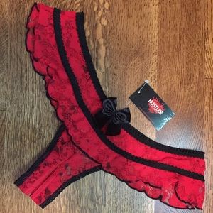 Shirley of Hollywood Red Hustler crotchless panty