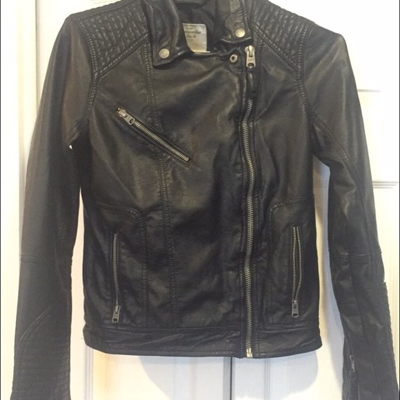 Abercrombie & Fitch genuine leather biker jacket