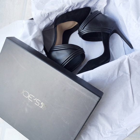 NIB - Joe's black d'Orsay leather & suede Dae Pump - Picture 2 of 4