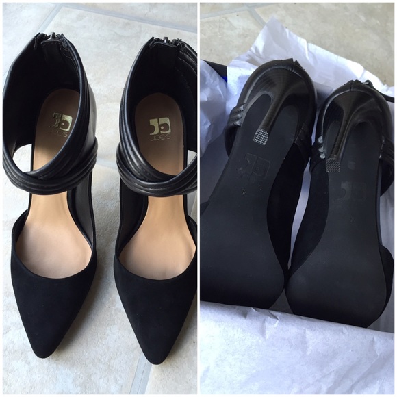 NIB - Joe's black d'Orsay leather & suede Dae Pump - Picture 4 of 4