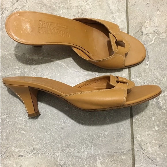Salvatore Ferragamo Shoes - Authentic SALVATORE FARRAGAMO leather mules....