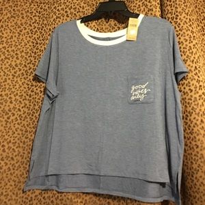 "Good vibes only" high low shirt