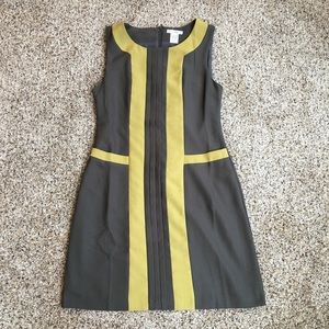 Tailored Dress With Mustard Accents