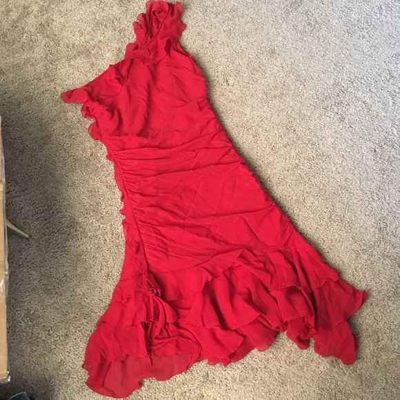 Hot Silk Red Dress from Express.