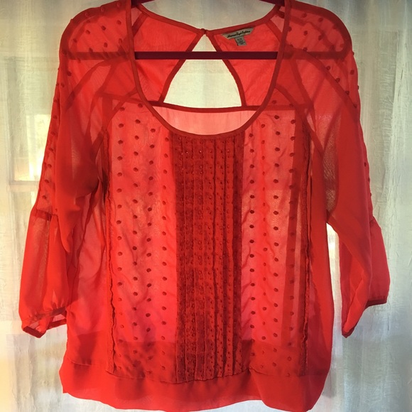 American Eagle Outfitters Coral Blouse