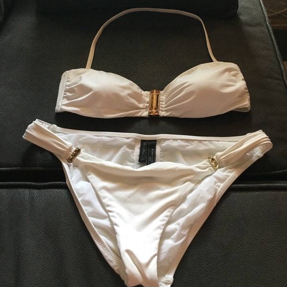 BCBG white bikini