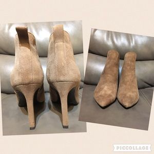 Beige Suede Ralph Lauren Booties - size 6