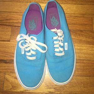 Neon Blue Vans 8