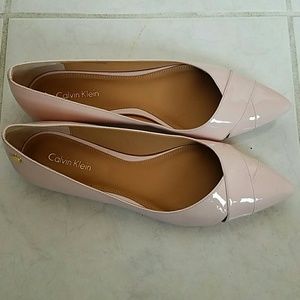 SOLD Calvin Klein pink pointed toe flats size 6