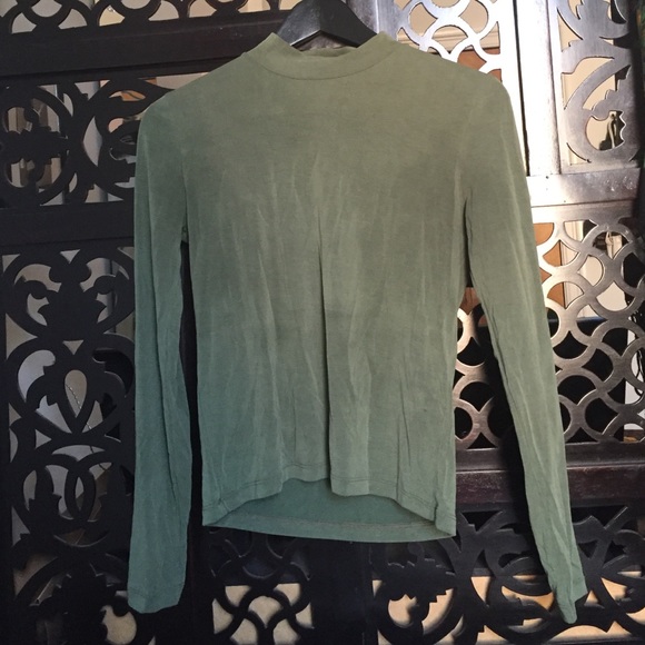 AA brushed jersey mockneck