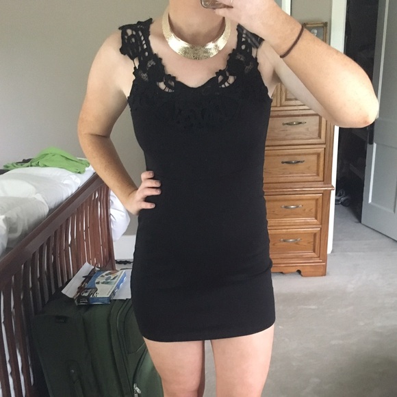 Beautiful TOBI Crochet Black Dress