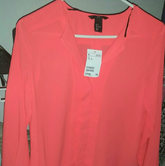 NWT H&M coral top