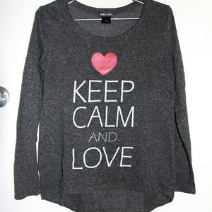 Wet Seal keep calm and love top