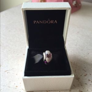 Violet Love, Grey Hearts Pandora Charm