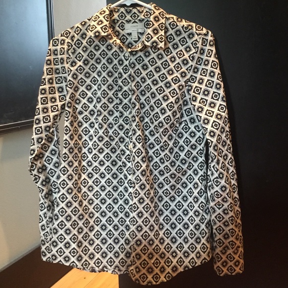 J crew patterned perfect fit button up