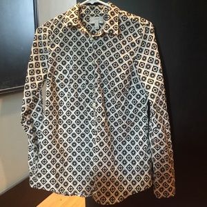 J crew patterned perfect fit button up
