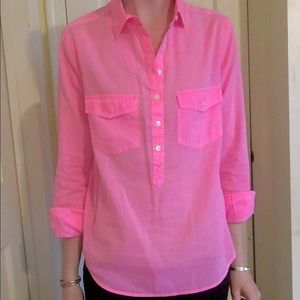 J. Crew Hot Pink soft cotton button down