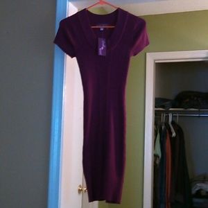 Purple sweater dress