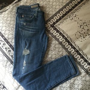 AG Stevie Ankle distressed jeans, size 26