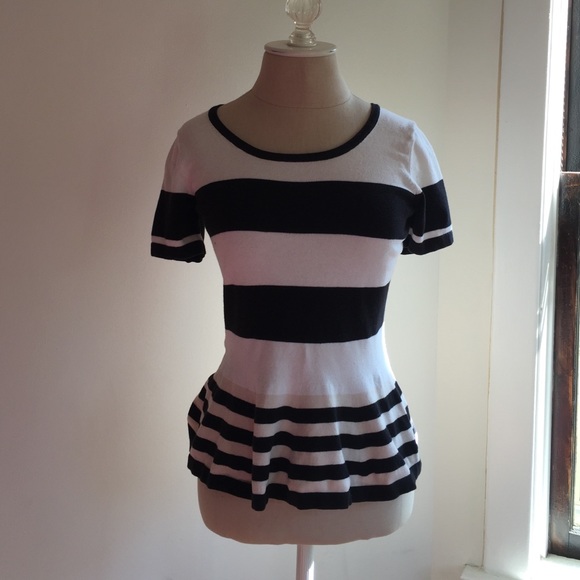 Striped Peplum Top