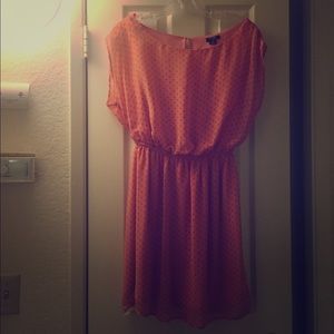 Orange polka dot dress