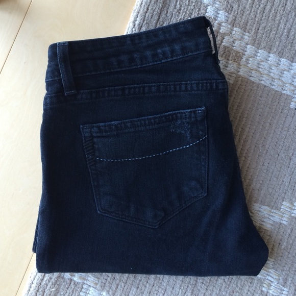 Paige New Heights Distressed Black Skinny Jeans - Picture 4 of 4