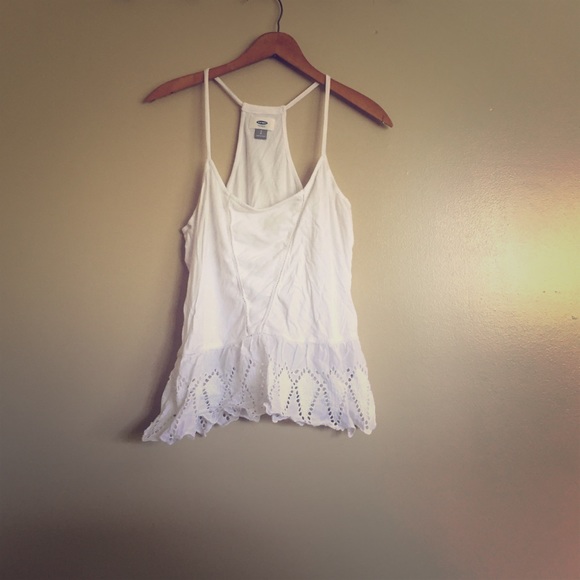 White flowy tank top