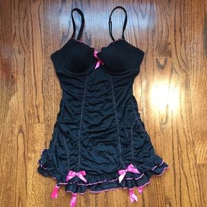 Victoria's Secret corset garter slip lingerie