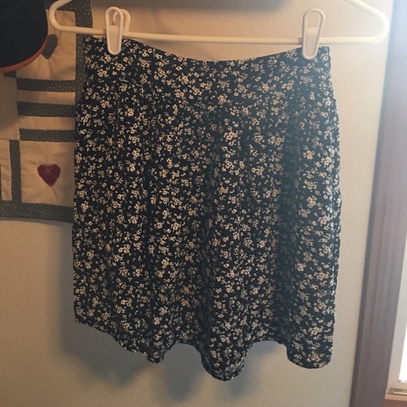 GARAGE floral skater skirt