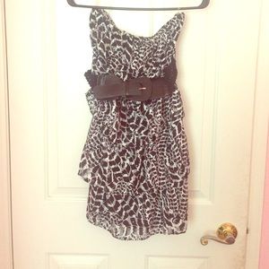Cheetah black and white dress