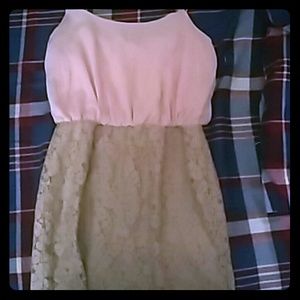 Pink and brown dress