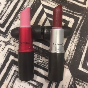 MAC lipstick in viva glam gaga & so scarlet