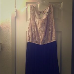 Cream and black dress