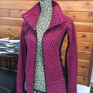 Lululemon pink and black zip sweater