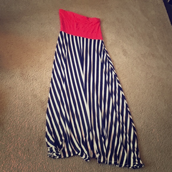 RED WHITE AND BLUE tube top dress