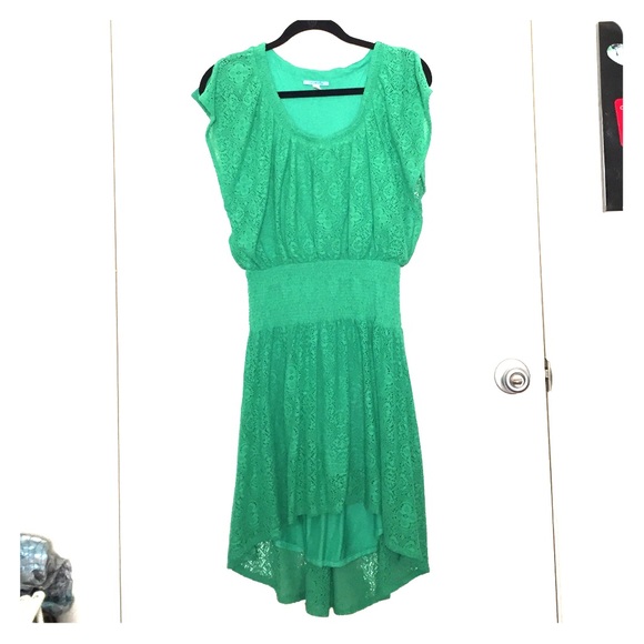 Smocked crochet lace Anthropologie dress