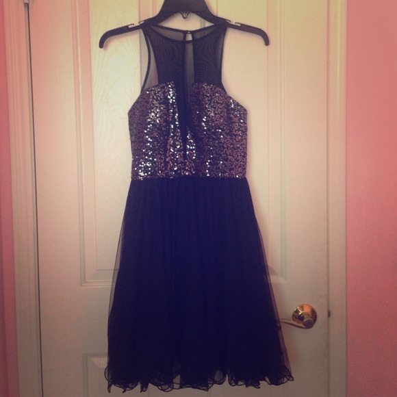 Black sequin dress